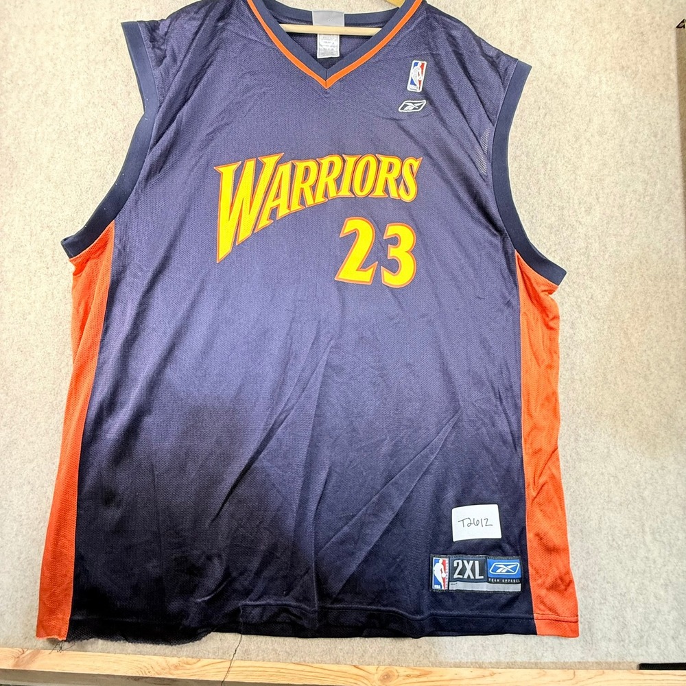 Reebok Golden State Warriors Jason Richardson 23 Jersey Navy Blue Mens 2XL